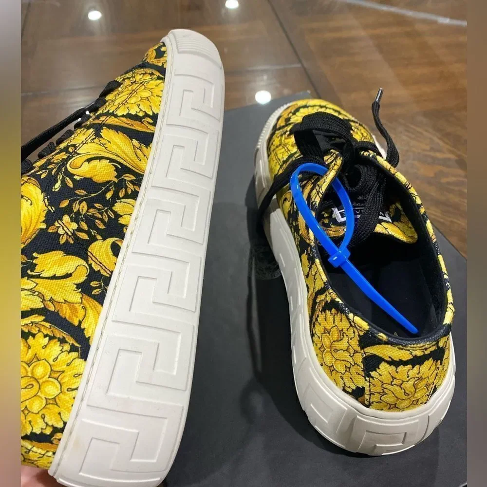 Versace Logo Jacquard Low-Top Sneakers